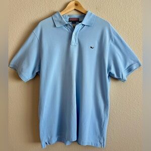 Vineyard Vines Polo Men’s Large Jake Blue Embroidered Whale Logo Preppy Classic